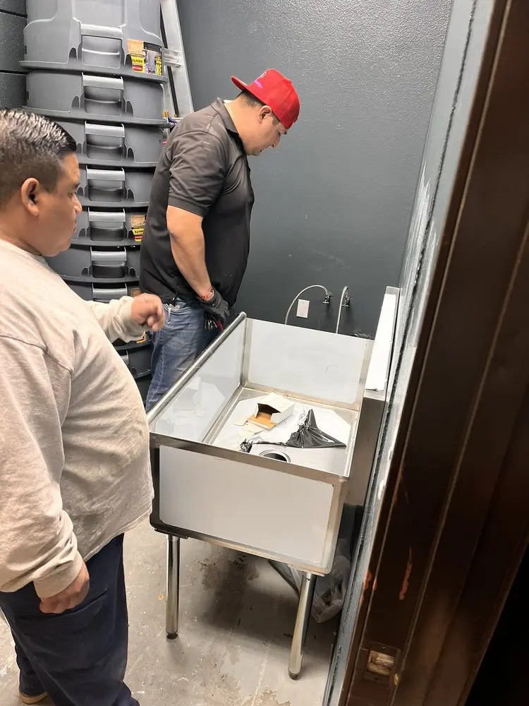 Commercial plumbing and sink installation in Kinston