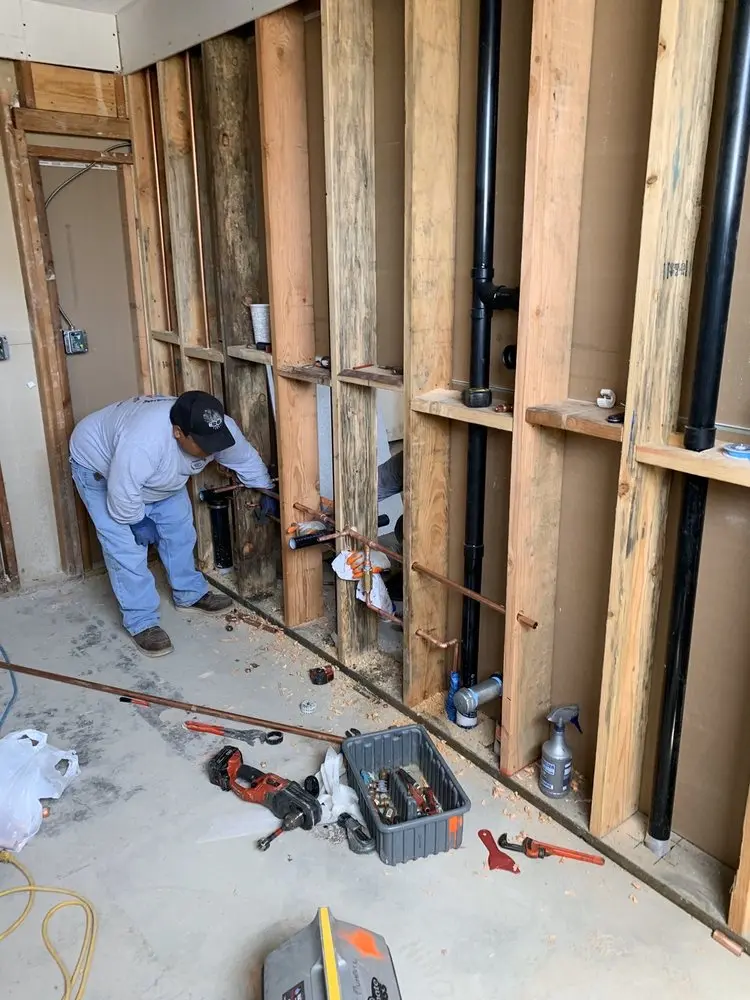 Commercial rough-in plumbing for Water Heater Replacement in Kinston